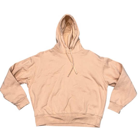 Girlfriend Collective Peach Fleece Pullover Hoodie size Large - Picture 2 of 5